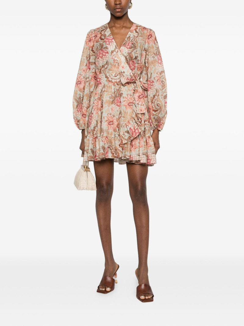Zimmermann floral ruffled mini dress outlook