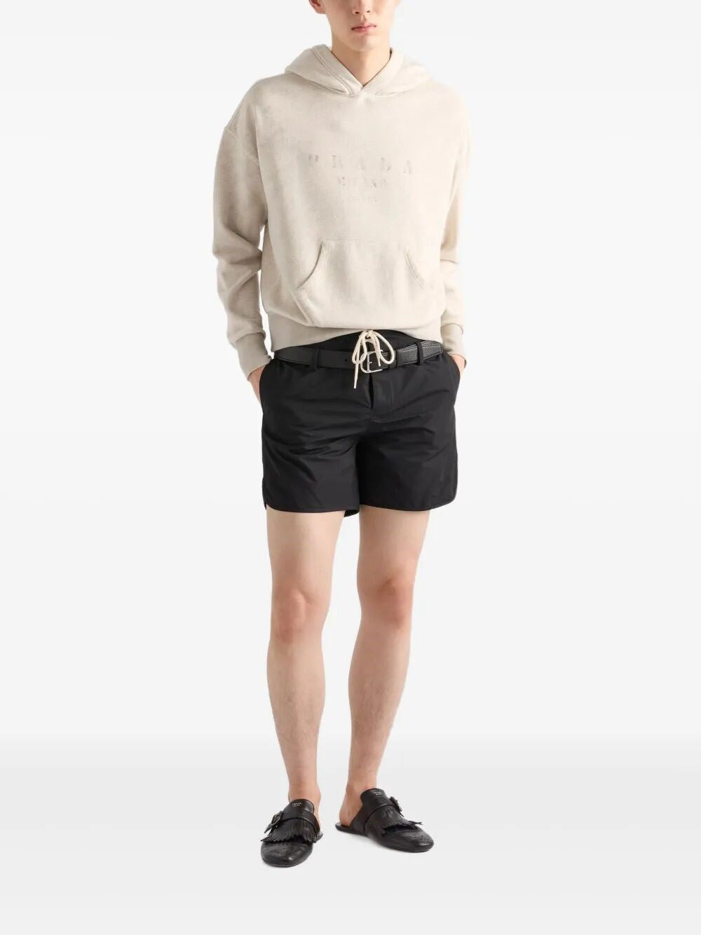 Prada Men Cotton Fleece Hoodie - 2