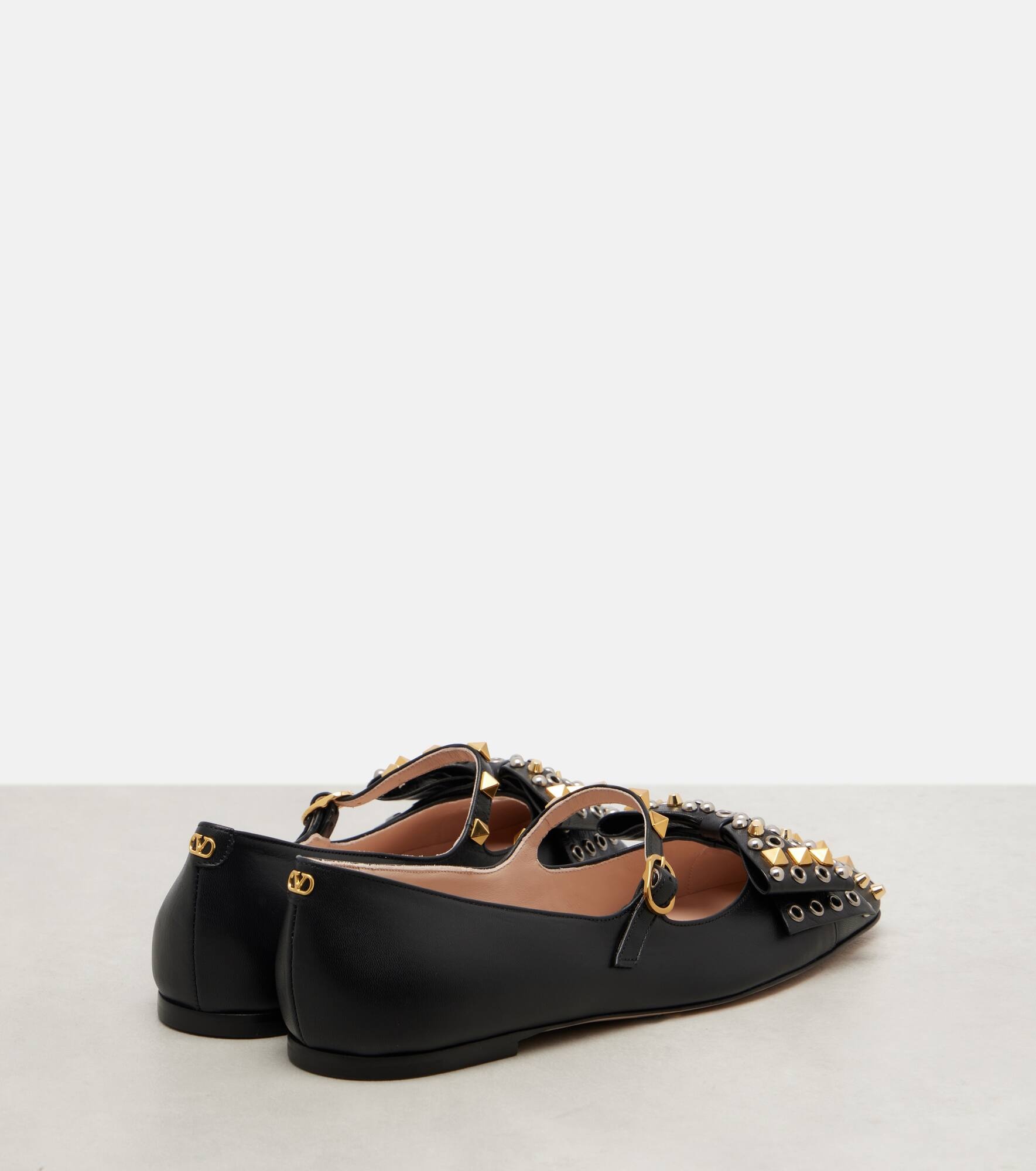 Bowow studded leather Mary Jane flats - 2