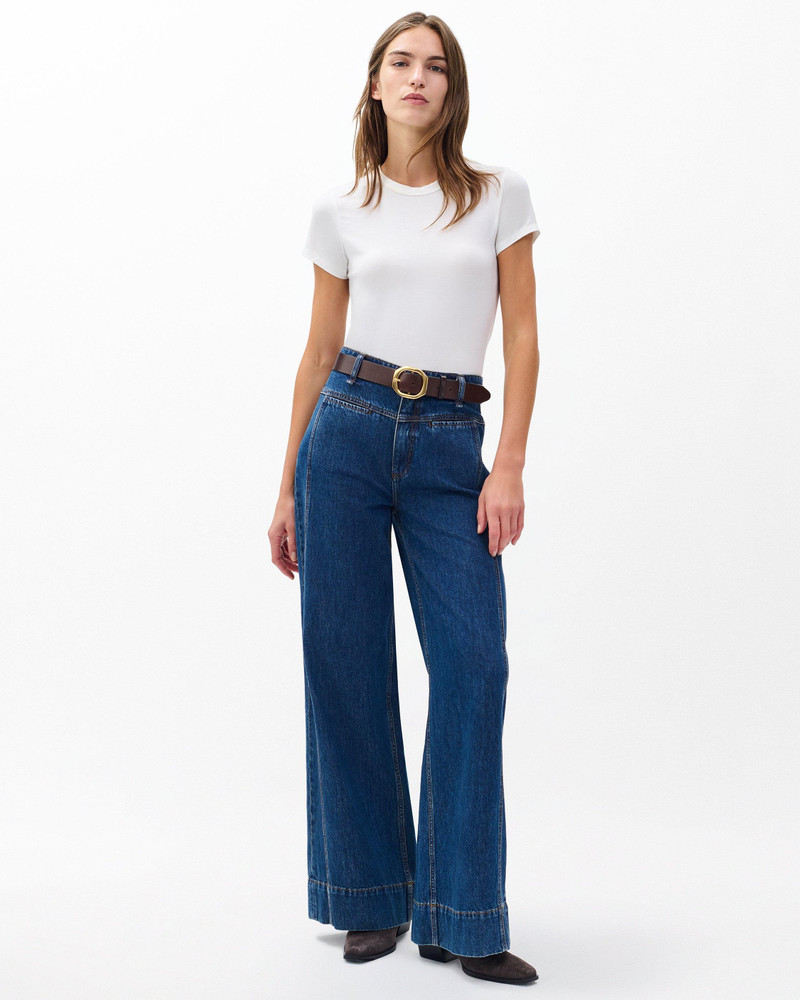 Selah Wide-Leg Jeans Lightweight Rigid in Kennmore 1