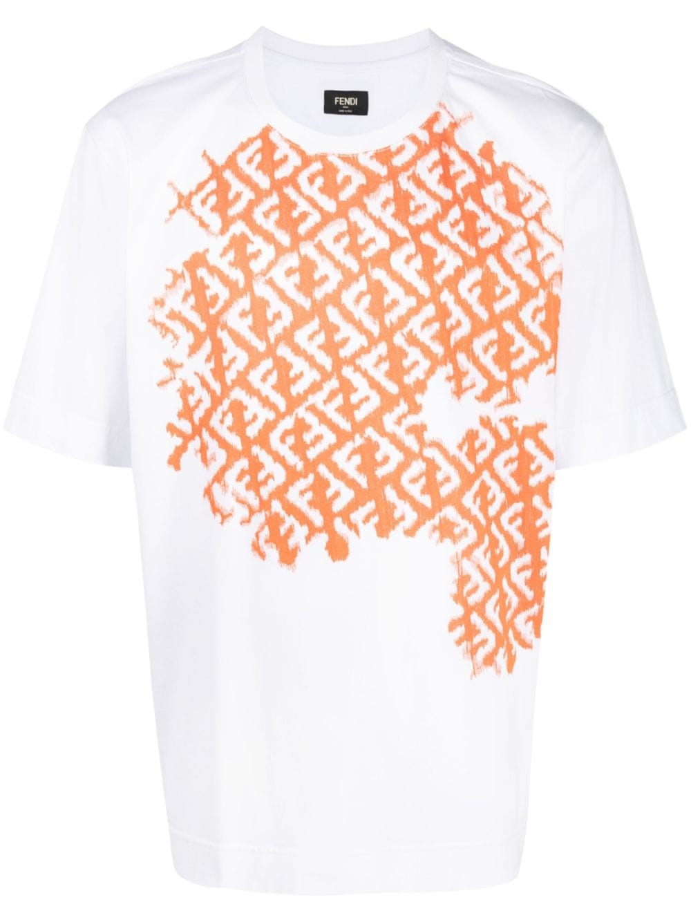 monogram-print crew-neck oversized T-shirt - 1