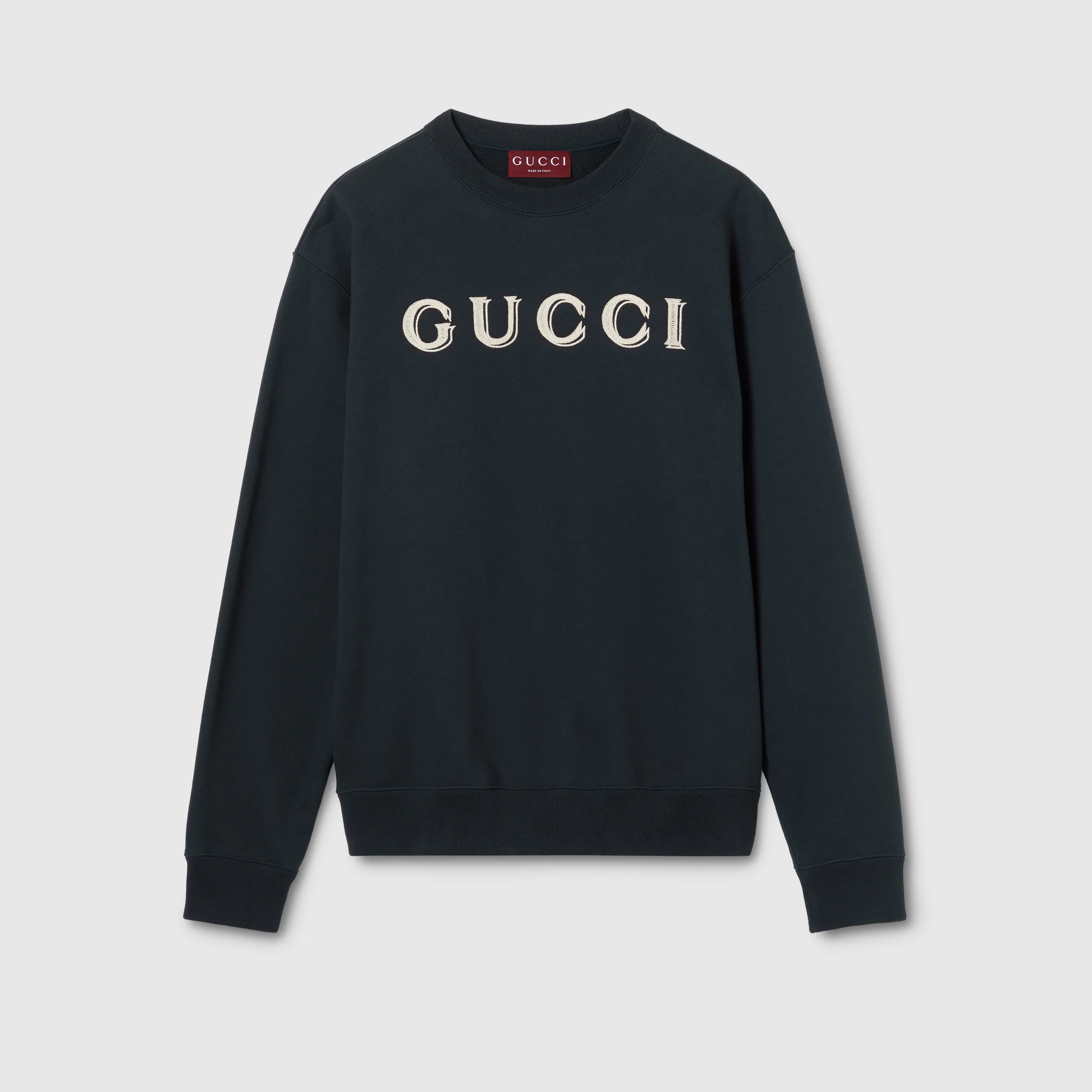 Cotton jersey sweatshirt with embroidery - 1