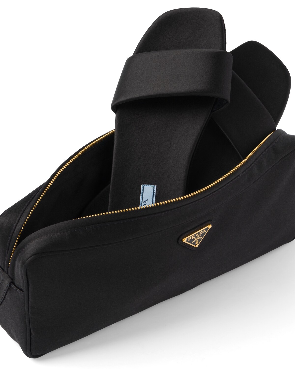 Silk satin travel pouch for slippers - 4