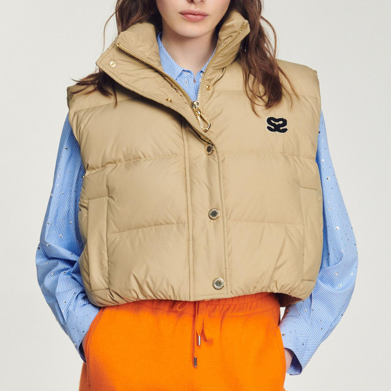 Sandro Short sleeveless padded jacket outlook