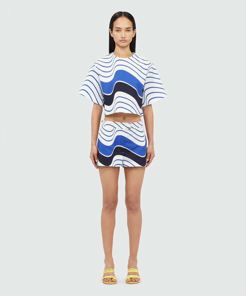 MSGM Shorts with "Waves" motif outlook