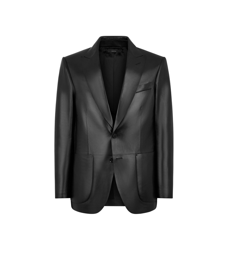 BUTTERY LEATHER BONDED BLAZER 1
