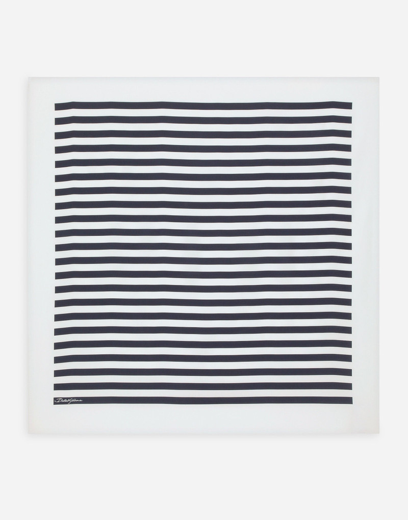 Marina-print silk scarf (90x90) 1