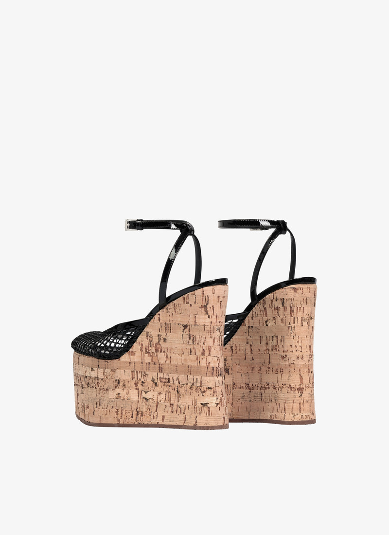 Alaïa WEDGE SANDALS IN FISHNET outlook