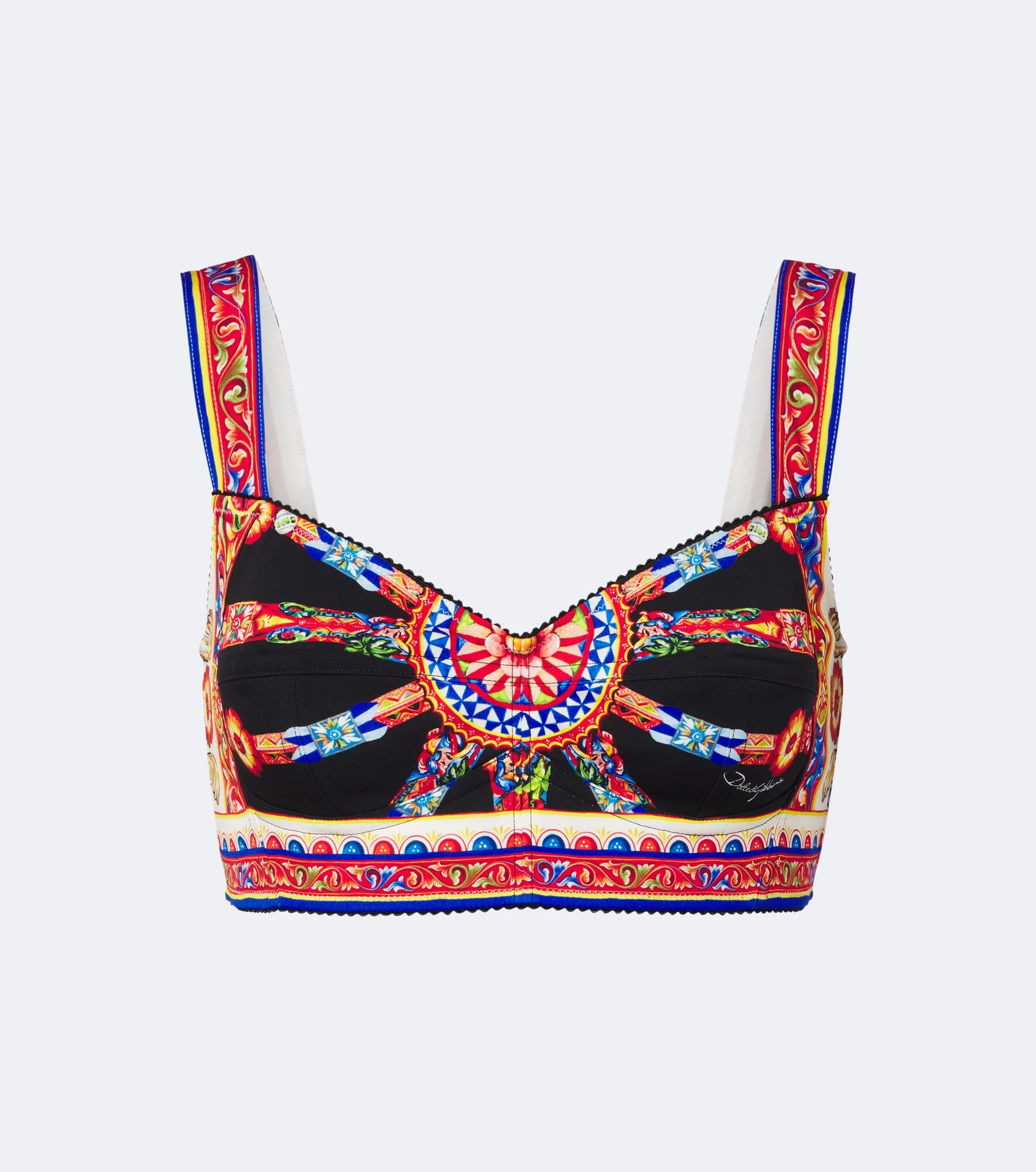 Carretto silk-blend crop top - 1