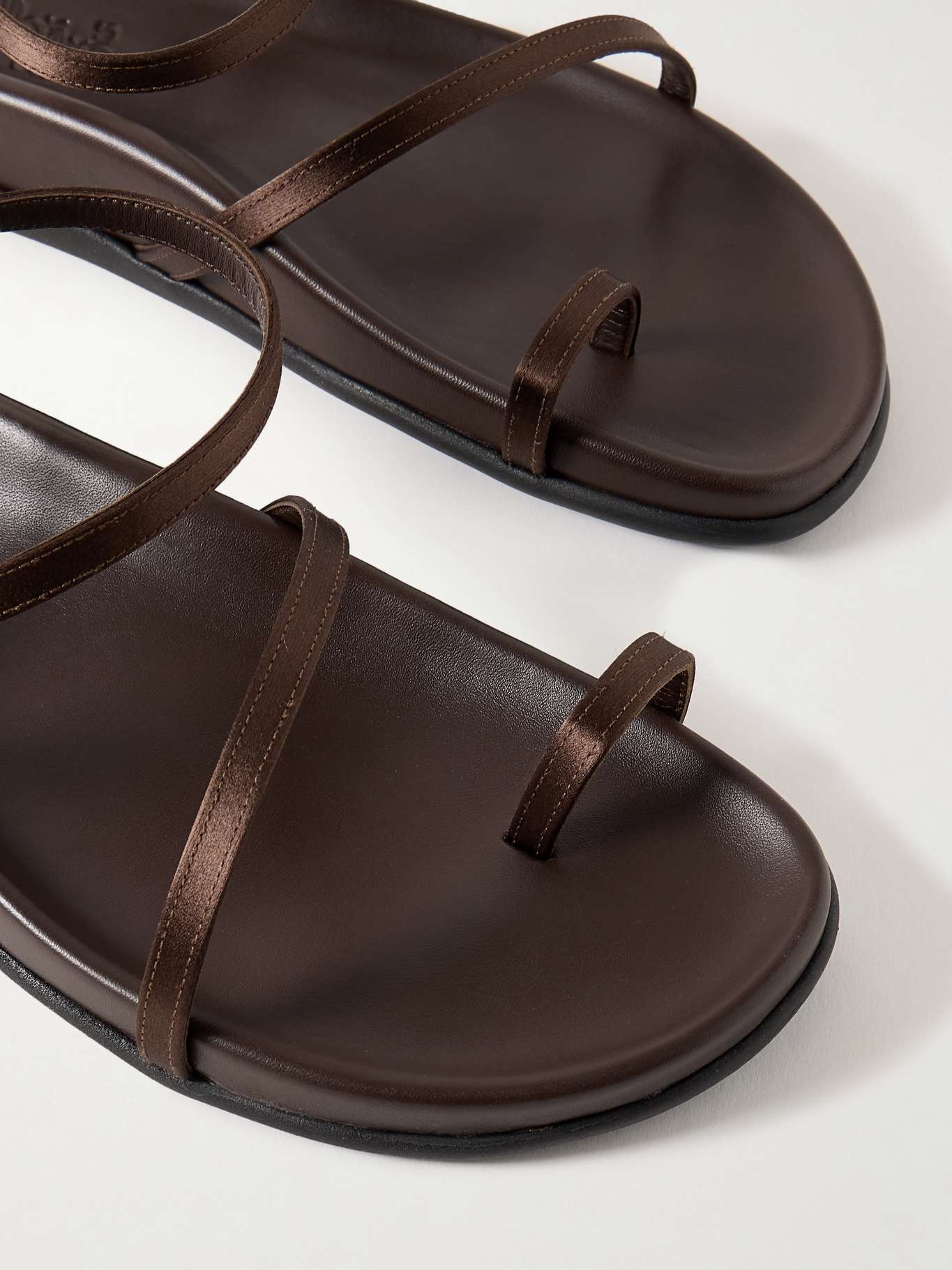 Eleftheria satin sandals Brown - 4
