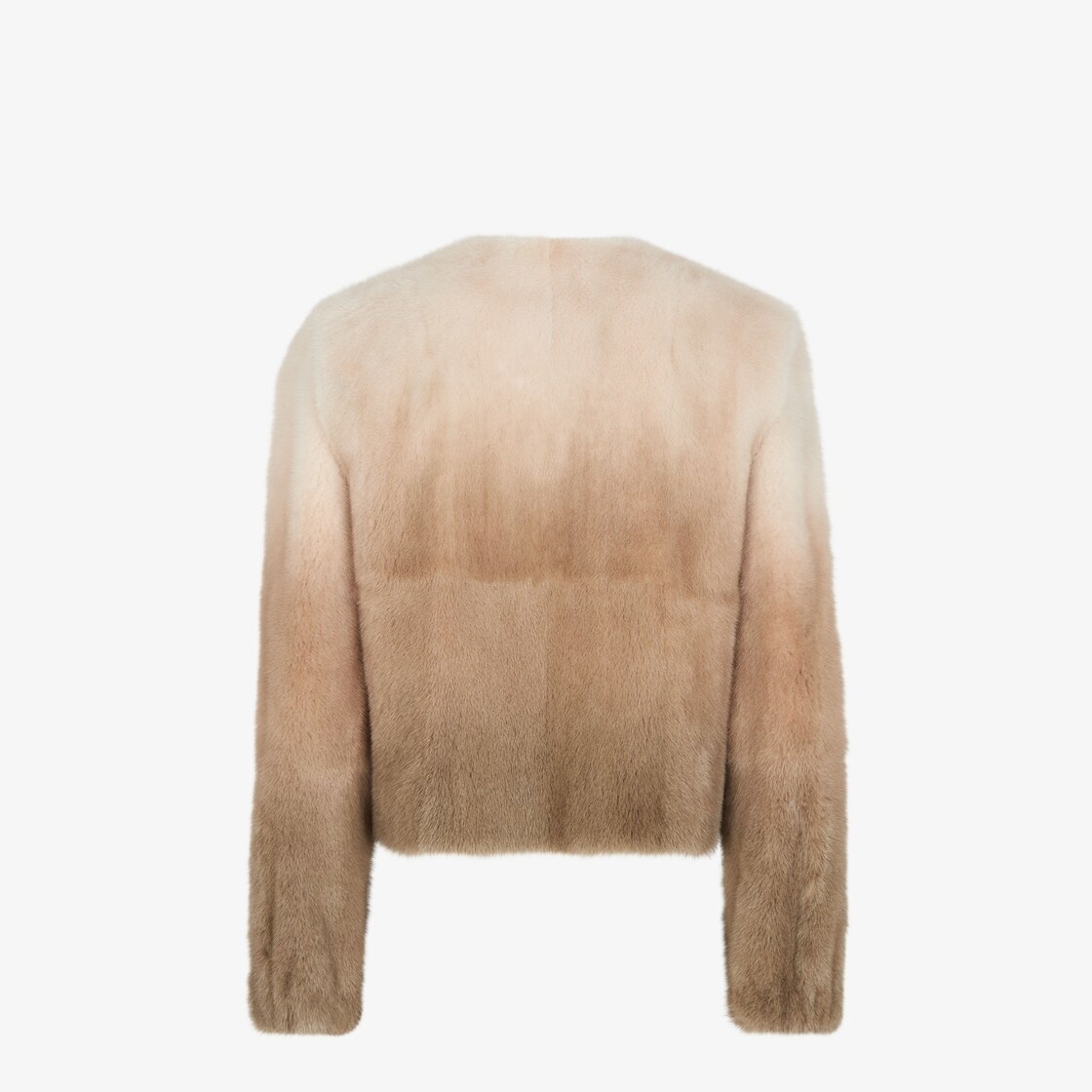 Cream graduated mink jacket - 2