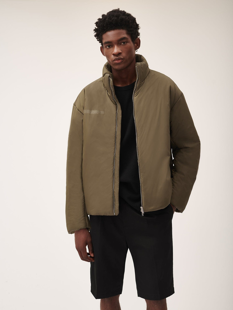 PANGAIA Mens Flower-Warmth Puffer Jacket - Soil Brown outlook