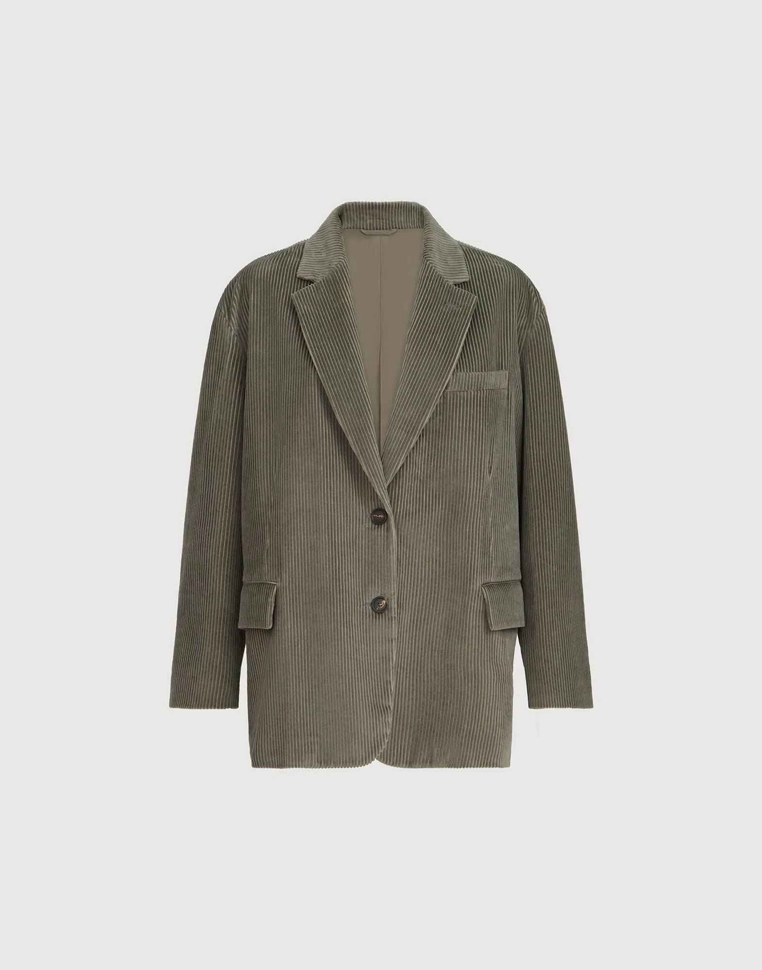 Cotton corduroy blazer with monili - 1