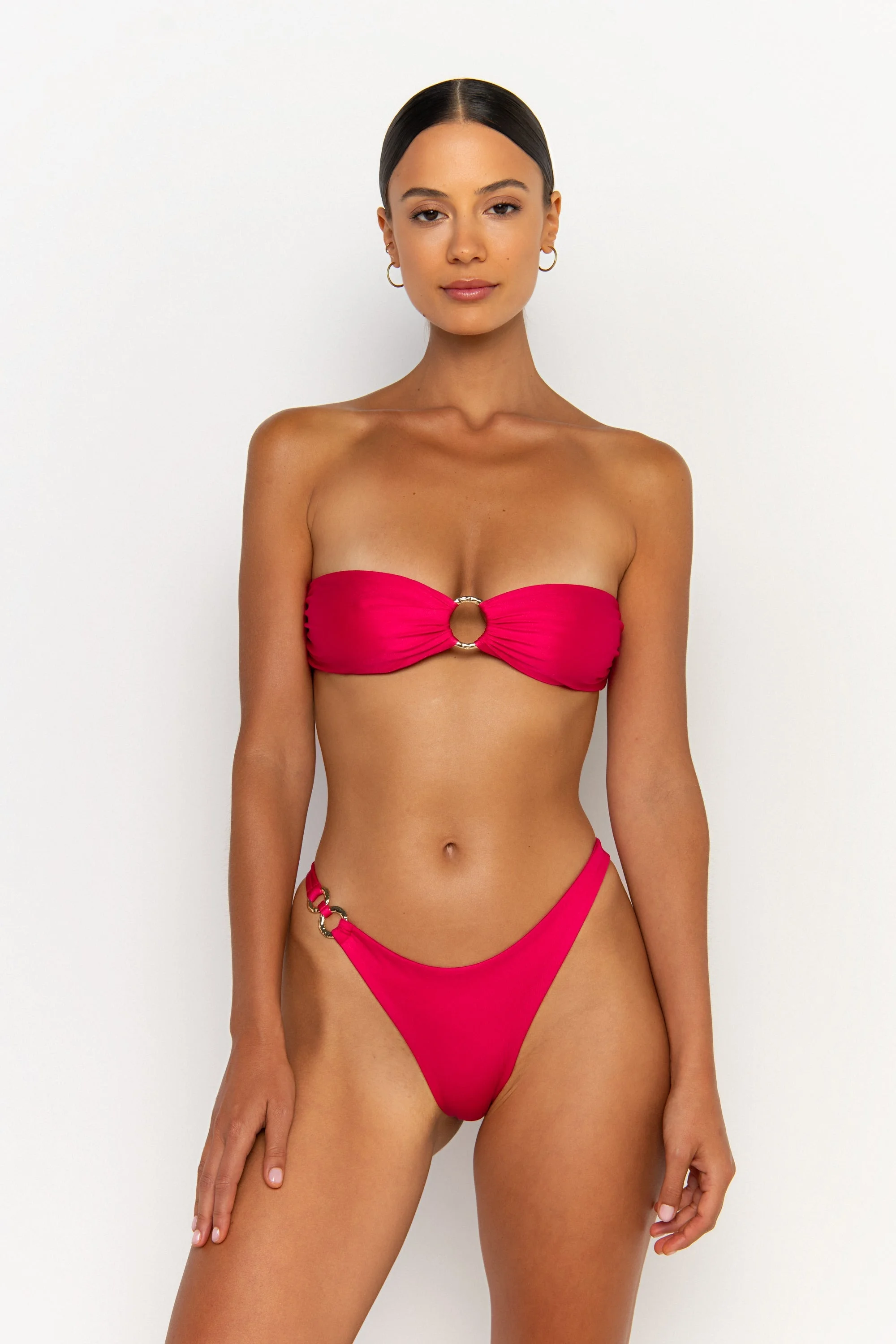 CECE Magenta - Bandeau Bikini Top - 1