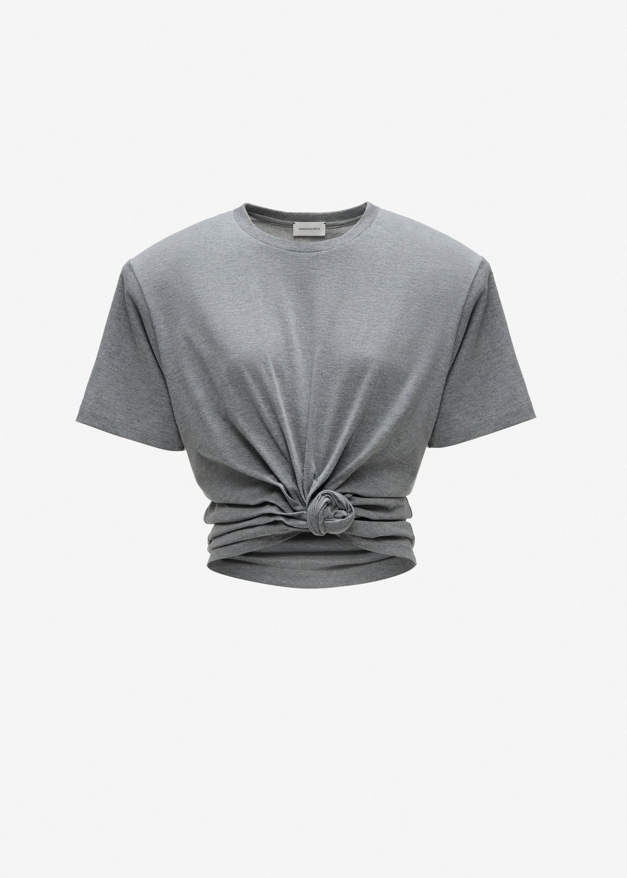 Knotted t-shirt in grey - 1