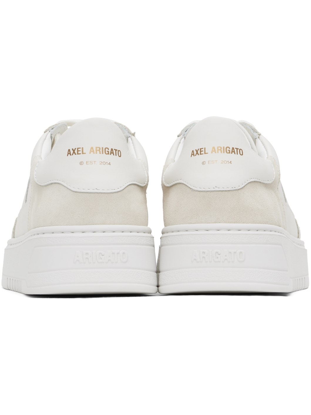 White & Beige Orbit Vintage Sneakers - 2
