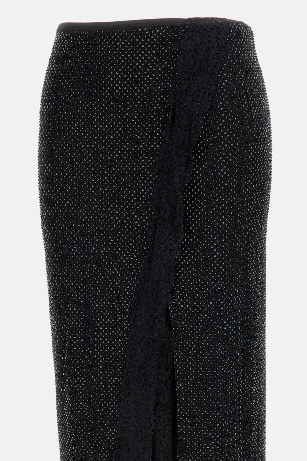 Mini dress with crystal trims - 3