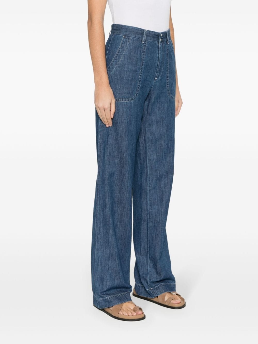 high-rise straight-leg jeans - 3