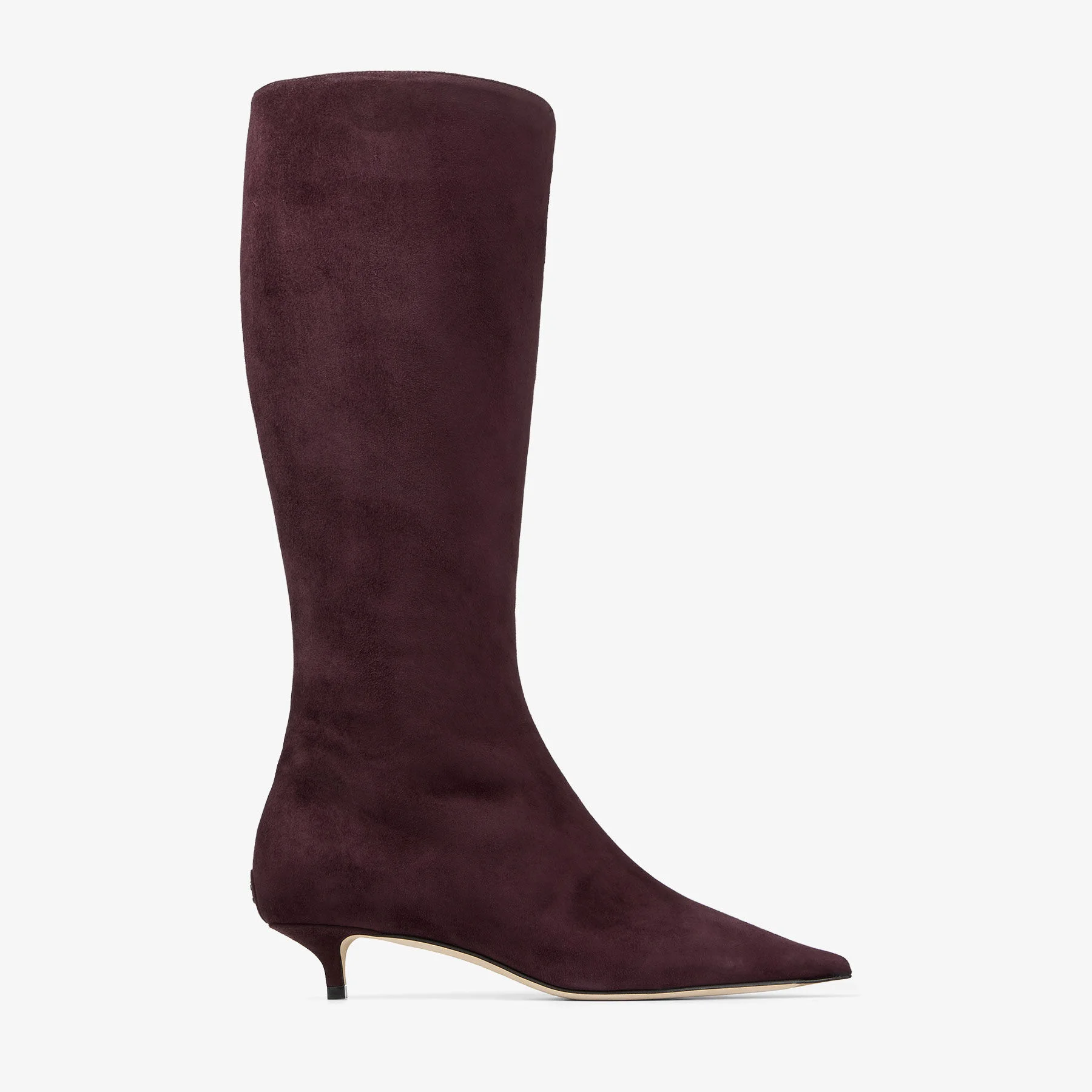 Amis Knee Boot 35 Deep Merlot Suede Knee High Boots - 1