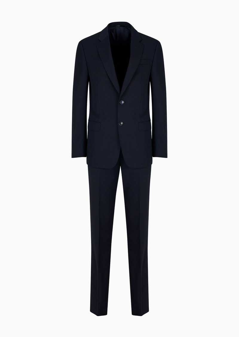 Single-breasted, water-repellent wool suit from the Soft line - 1