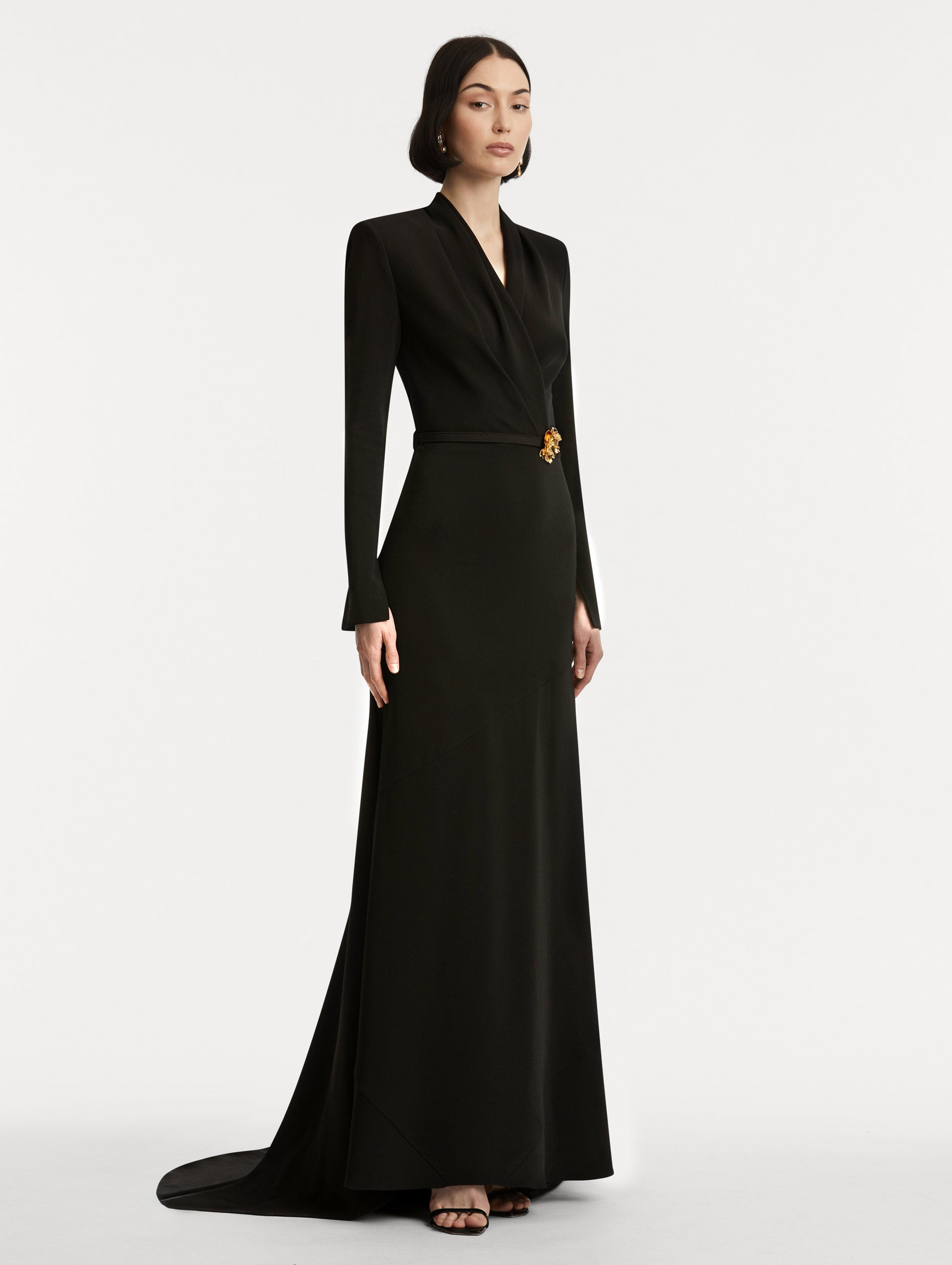 PEONY BELT CADY GOWN - 4