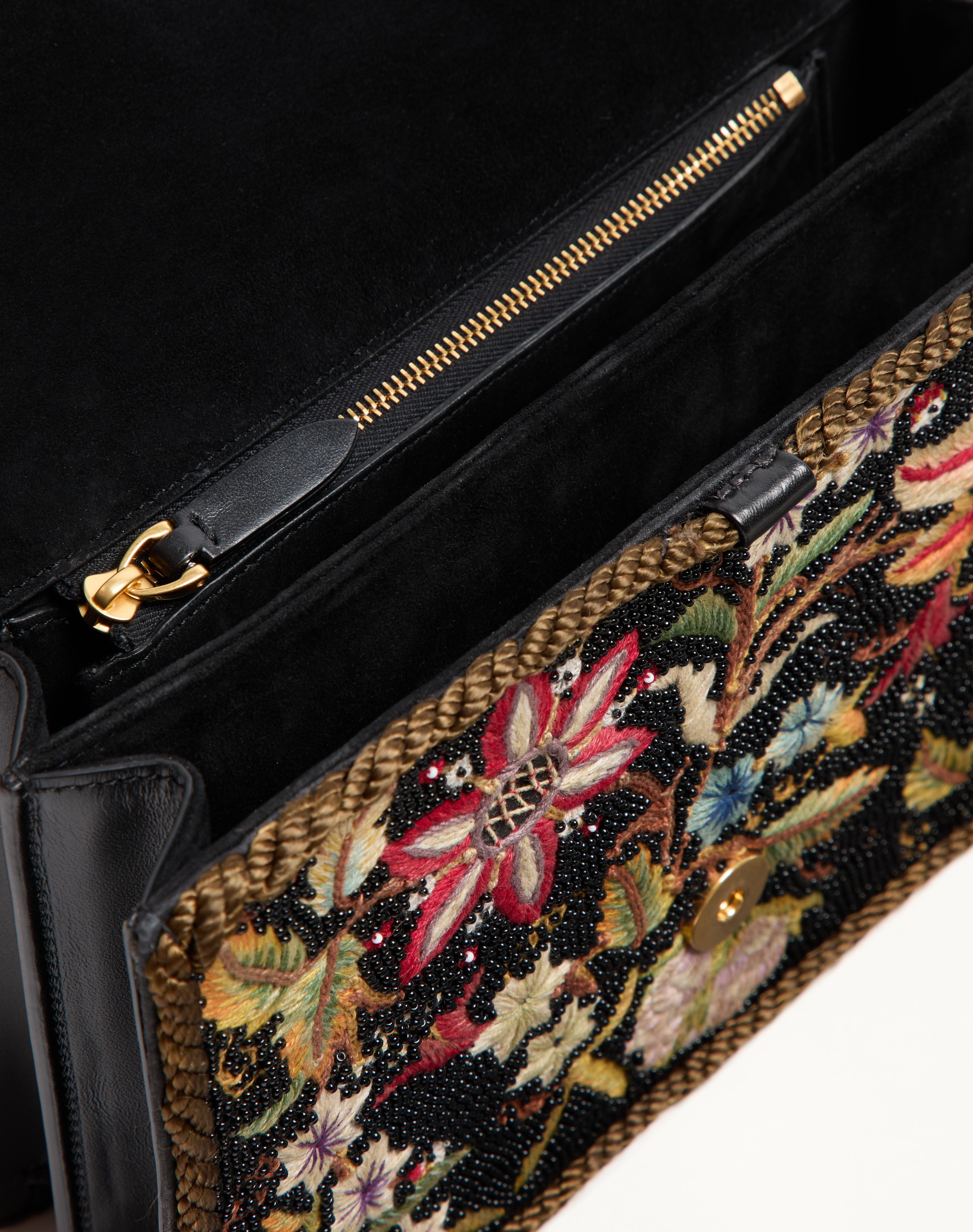 VALENTINO GARAVANI VAIN EMBROIDERED SHOULDER BAG - 5