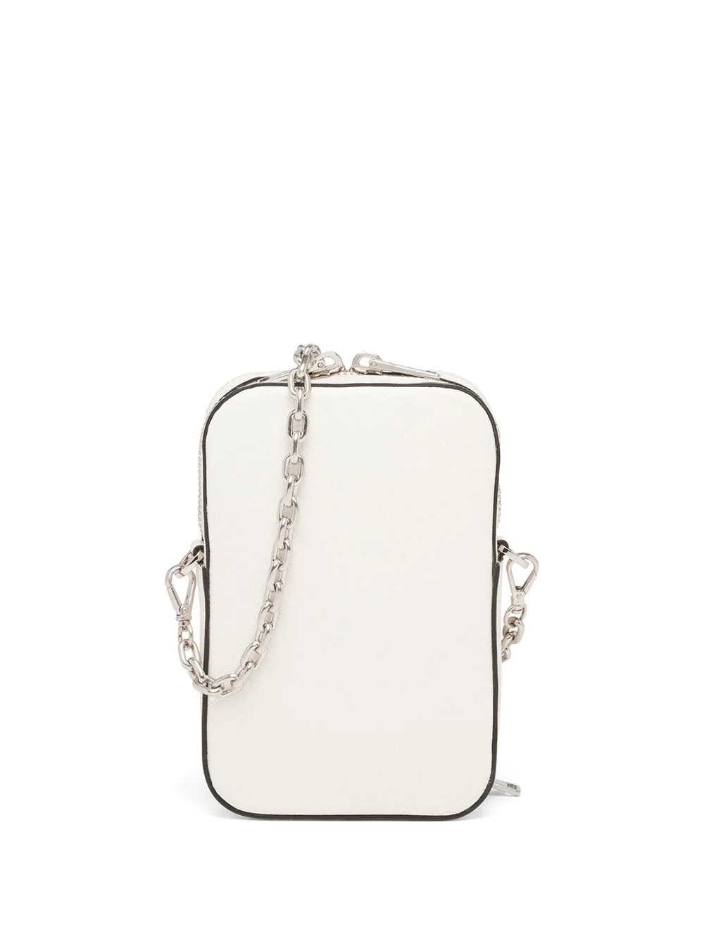 Saffiano triangle-logo mini bag - 3