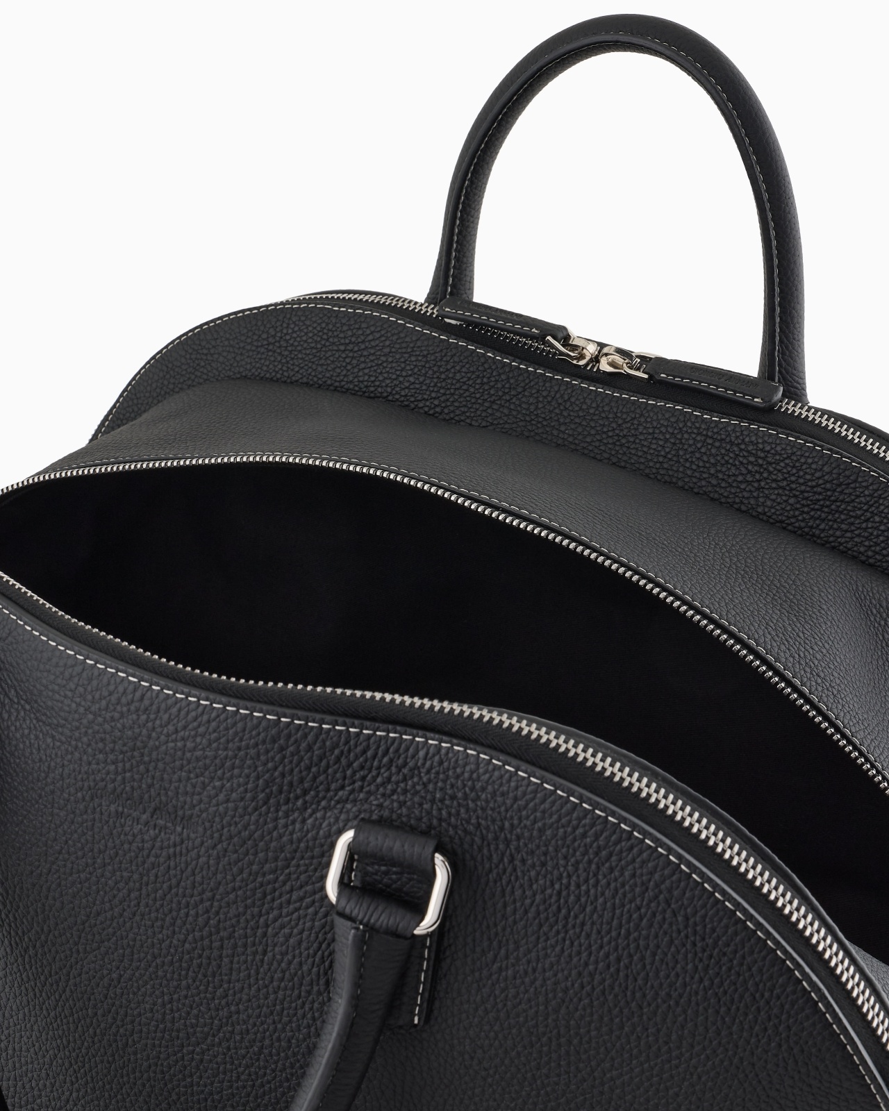 PEBBLED LEATHER DUFFEL BAG - 4