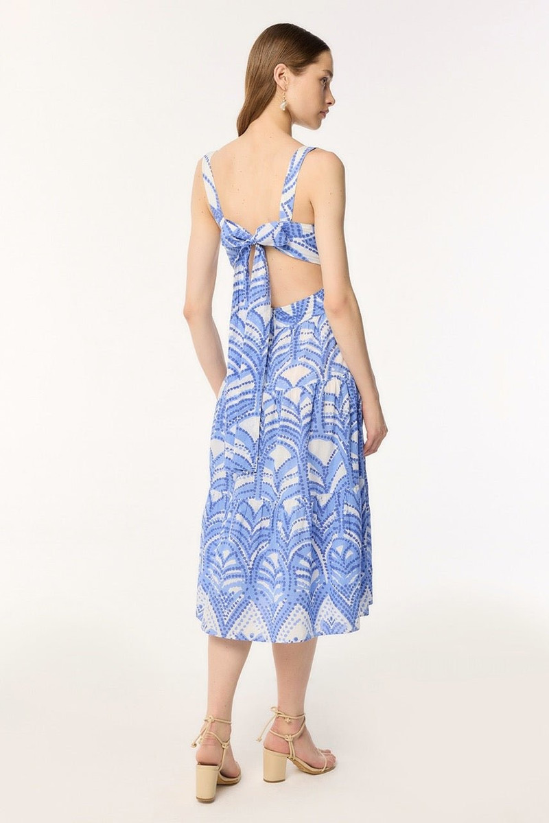 Poupette St Barth Long Dress Coco - Blue Himba outlook