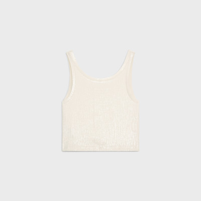 CELINE Embroidered tank top in silk jersey outlook