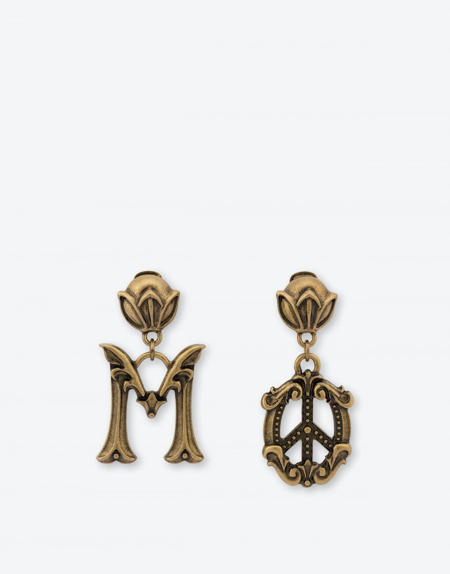 BAROQUE MOSCHINO SYMBOL EARRINGS - 1