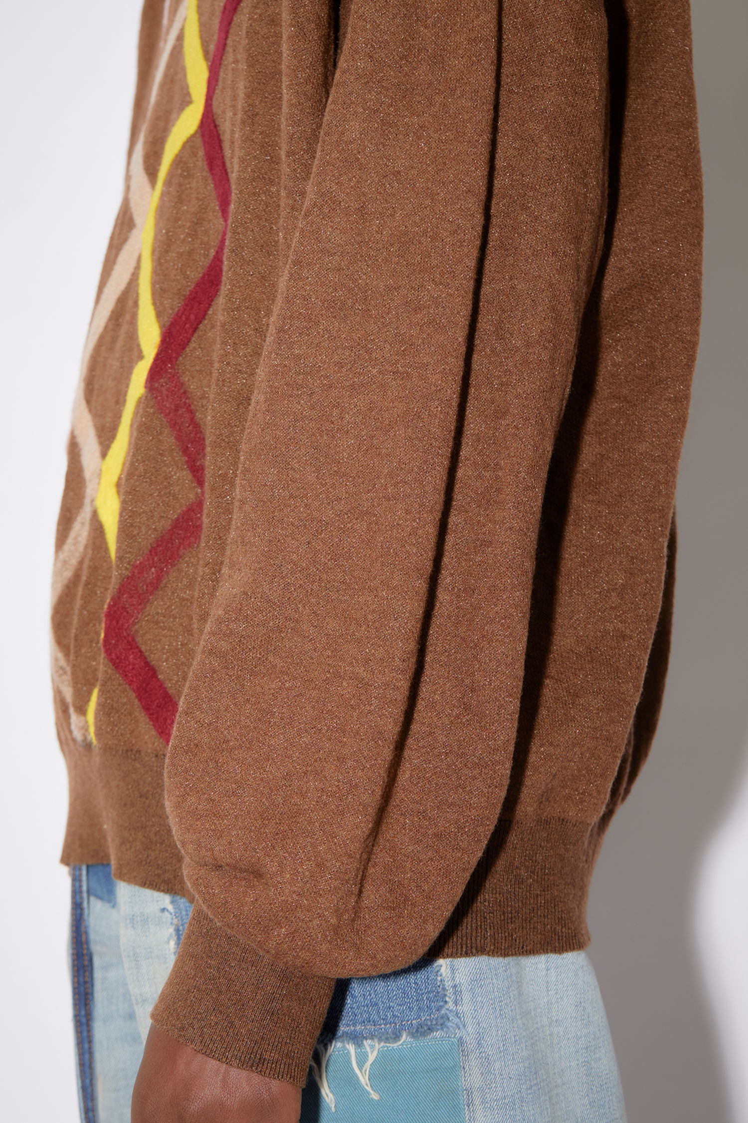 Merino wool sweater - Brown/multi - 5