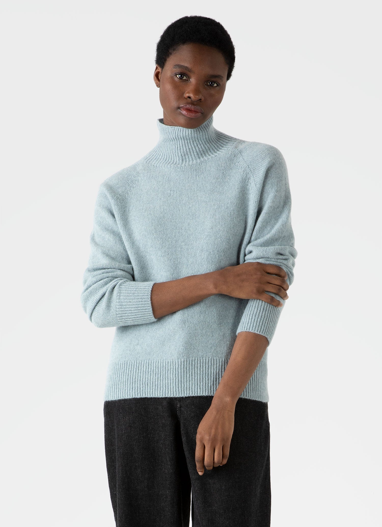 Lambswool Funnel Neck Jumper - 3