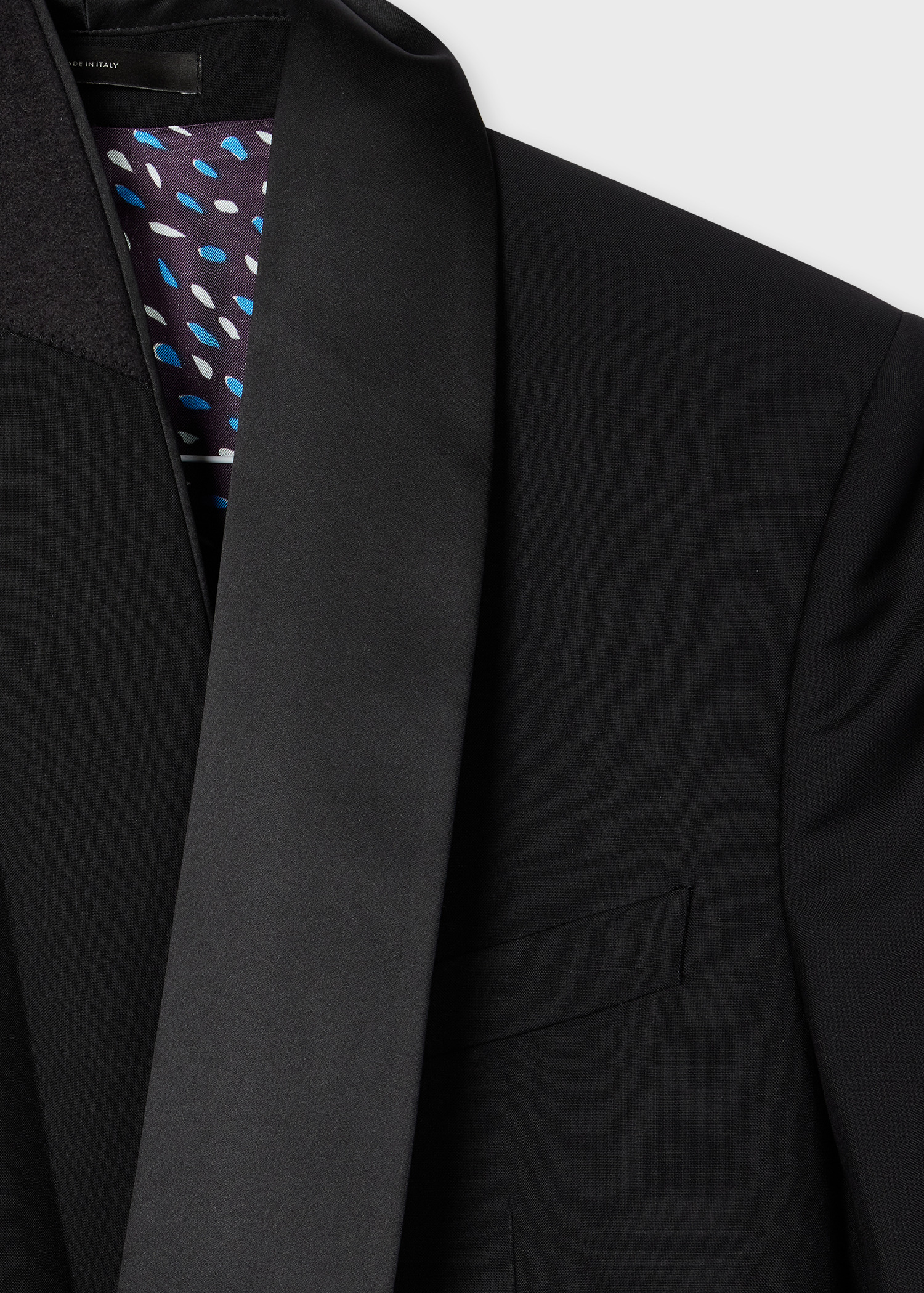 Black Wool-Mohair Evening Suit - 2