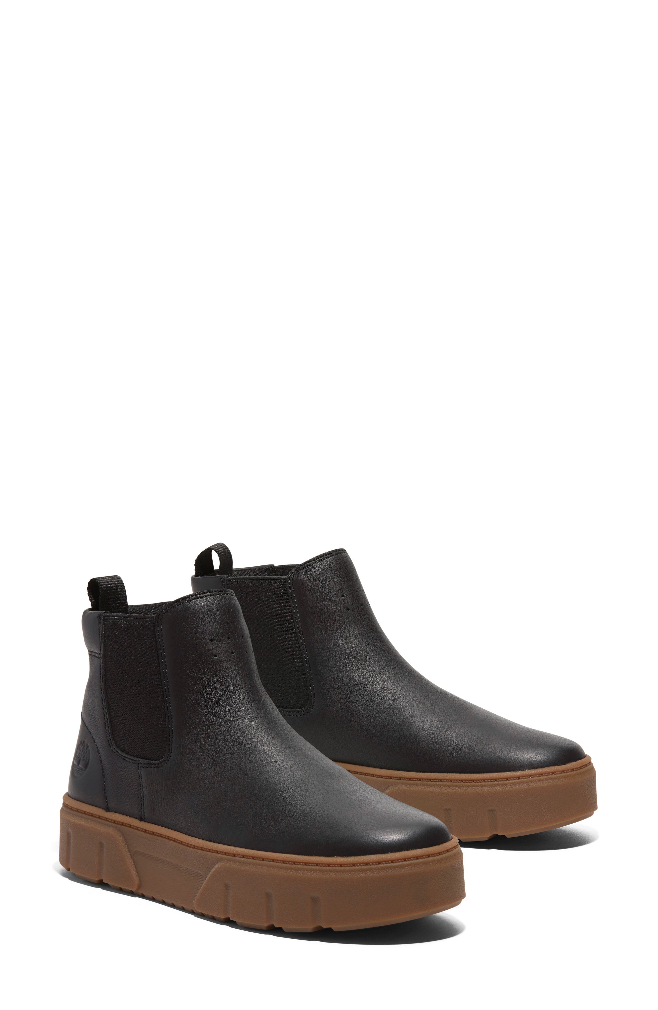 Timberland Laurel Court Pull-On Sneaker Boot in Black Full Grain at Nordstrom - 7