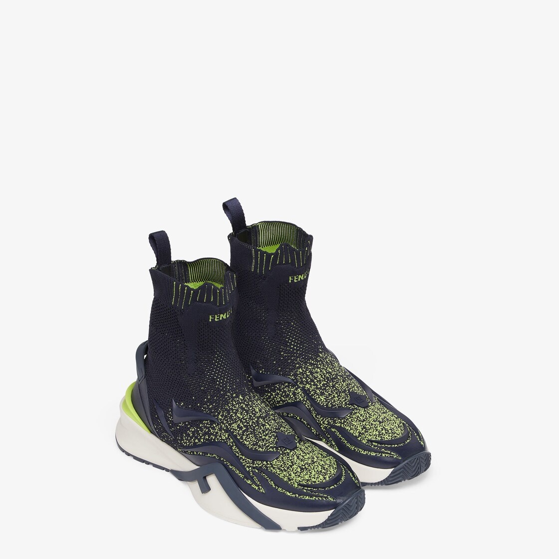 Blue mesh running sneakers - 4