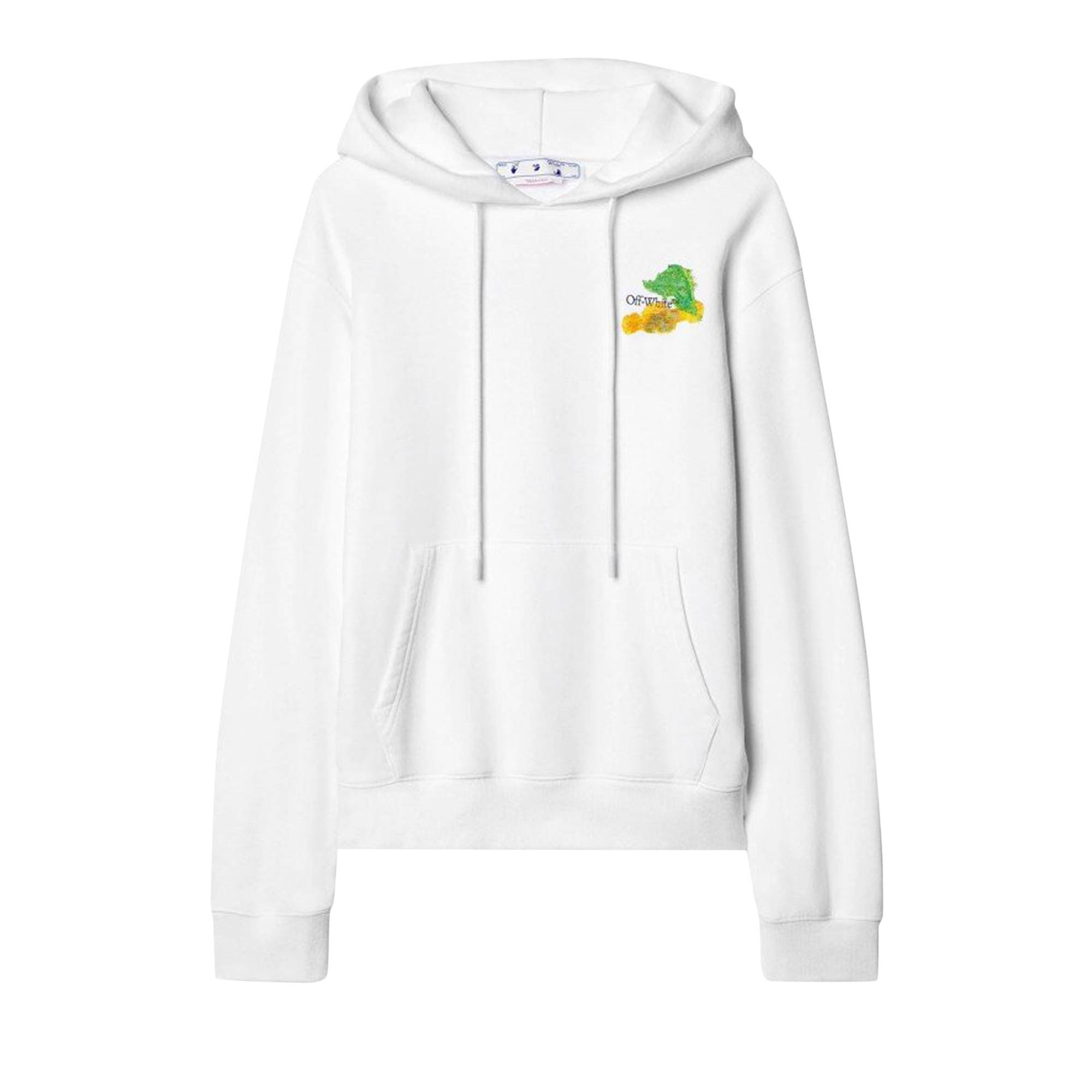 Off-White Brush Arrows Logo Hoodie 'White' - 1