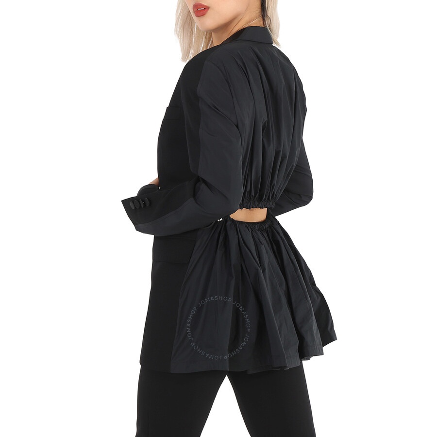 Burberry Black Wool And Taffeta Cut-out Back Tuxedo Jacket - 5