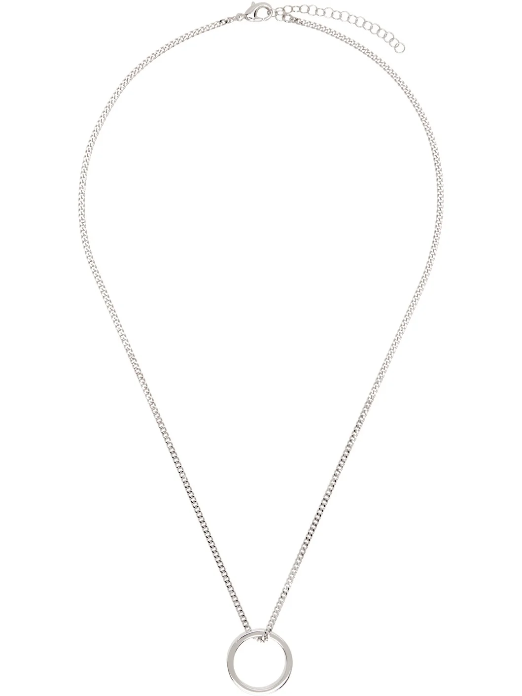 Minimal Logo Ring Pendant Necklace - 1