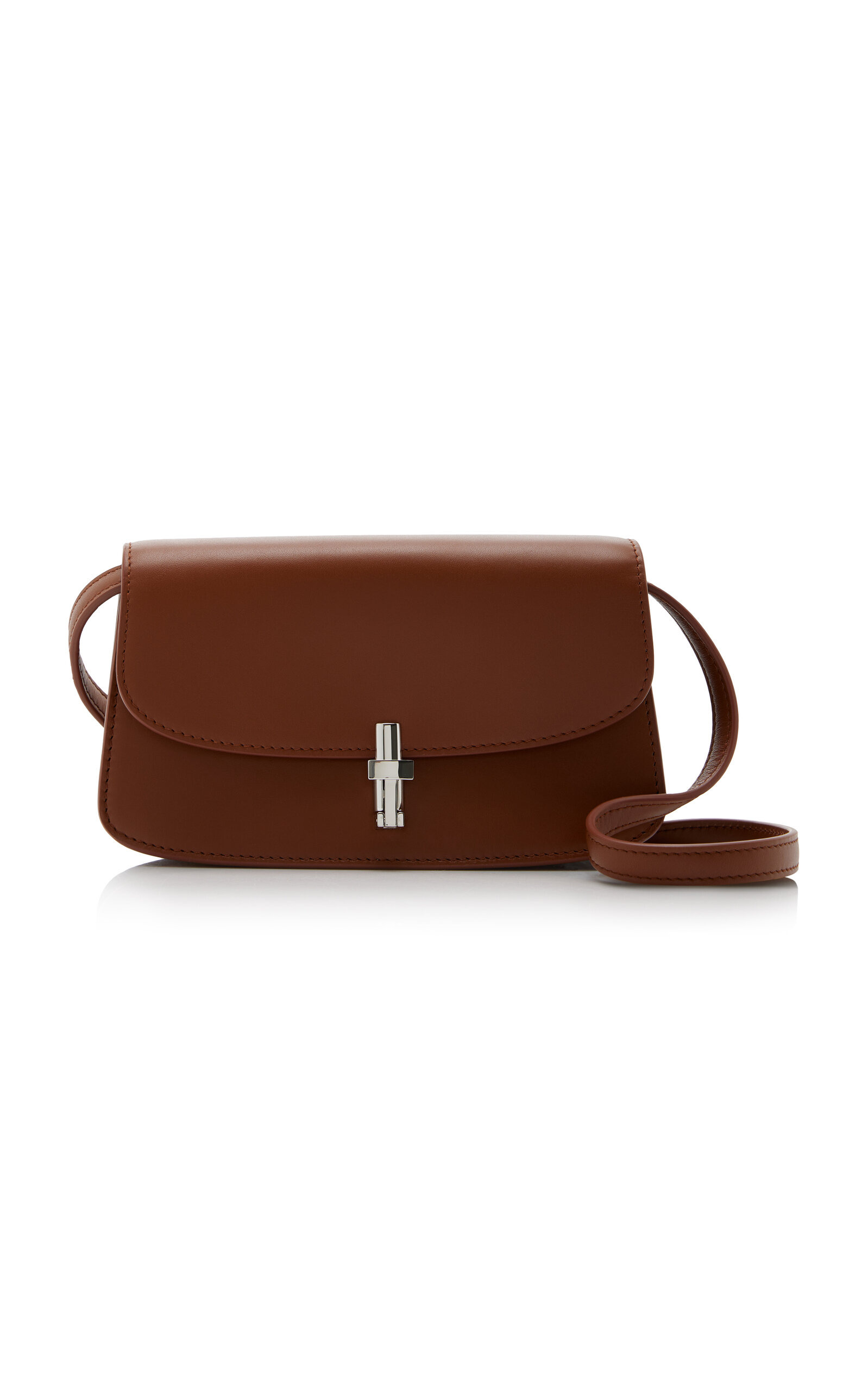 Sofia E/W Leather Crossbody Bag brown - 1