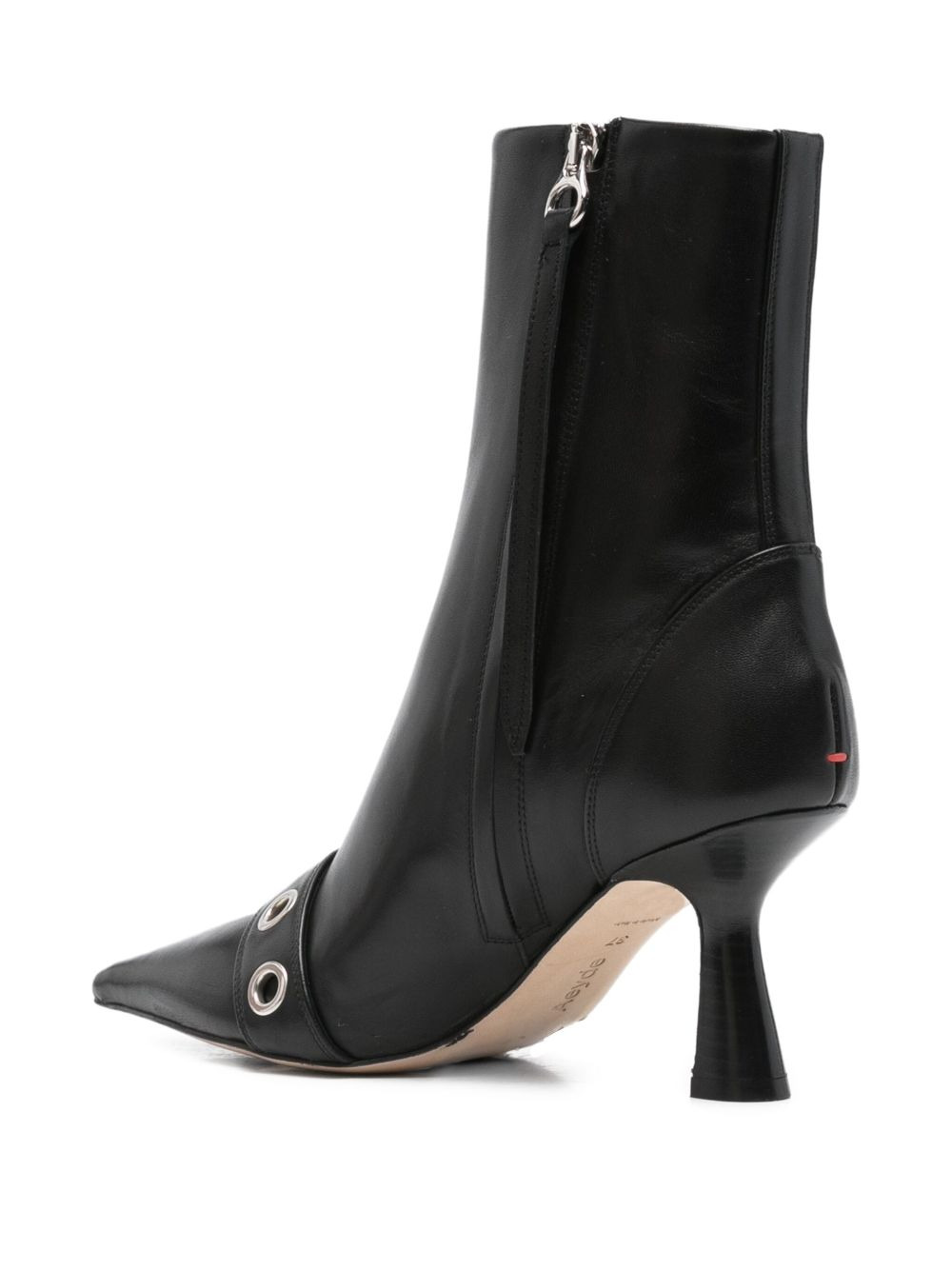 80mm buckle-detail pointed-toe boots - 3