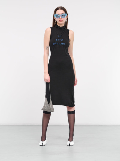 MM6 Maison Margiela Graphic Ruched Midi Dress outlook