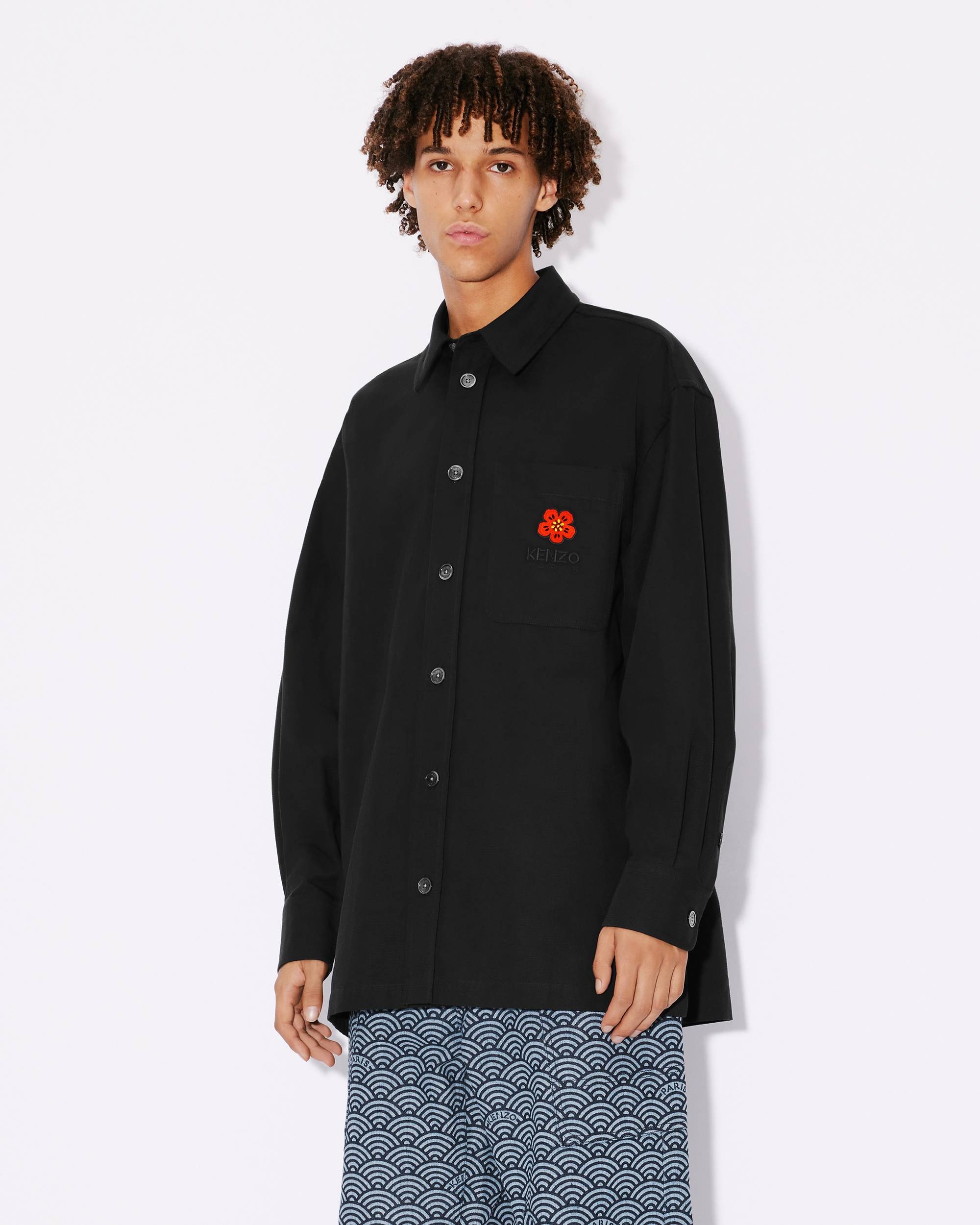 'BOKE FLOWER' Crest oversized shirt. - 3