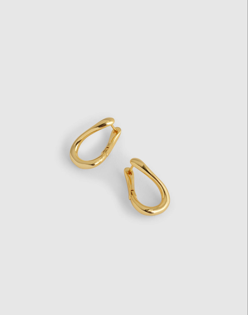 Front-Back Twisted Small Hoop Earrings 1