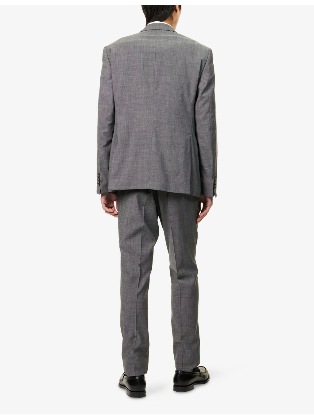 M Line Sharkskin Single-Breasted Wool Suit - 6