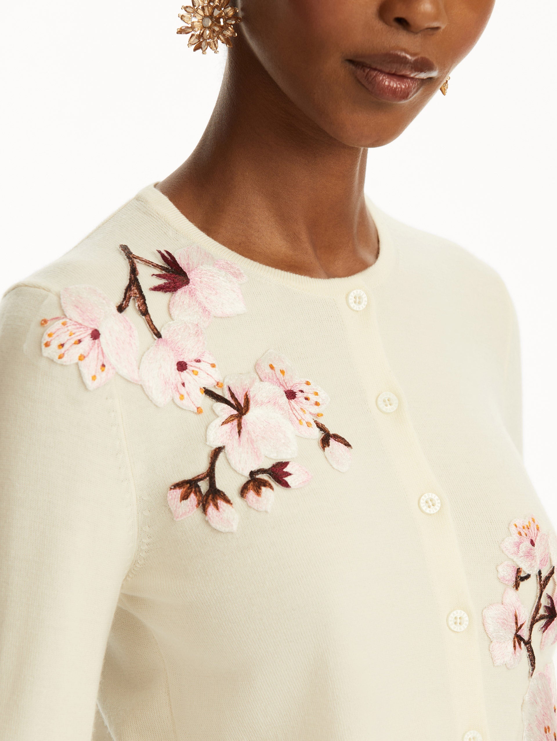 CHERRY BLOSSOM THREADWORK CARDIGAN - 6