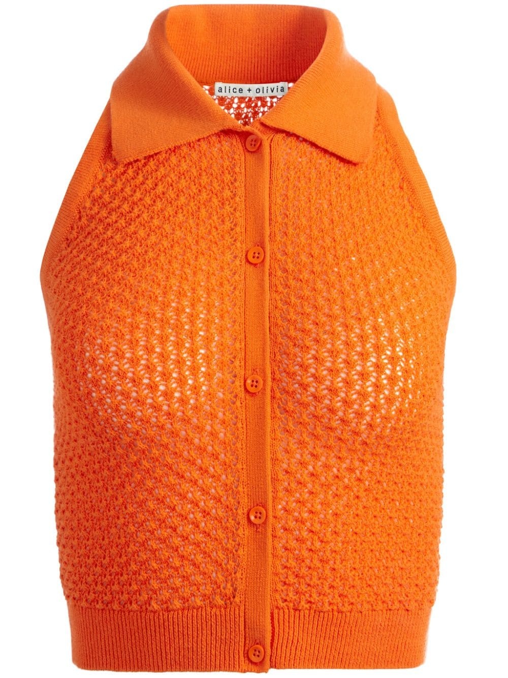 Miles spread-collar crochet top - 1