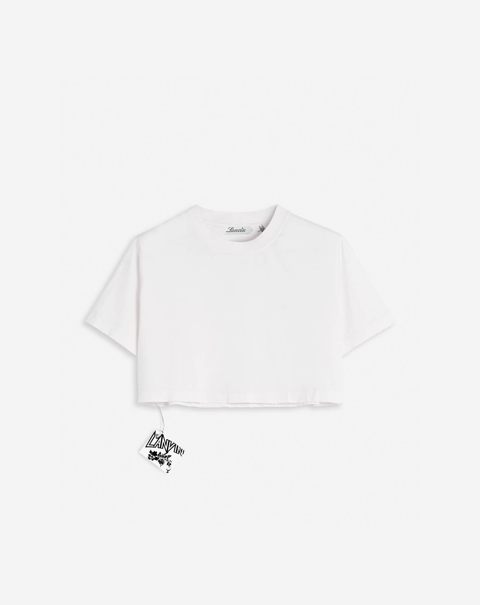 LANVIN X FUTURE UNISEX CROPPED PRINTED T-SHIRT - 1