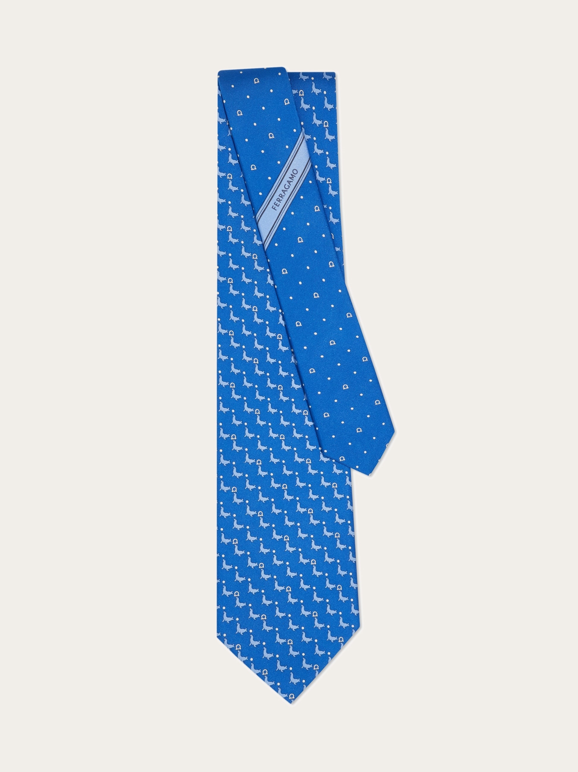 Seal print silk tie - 3