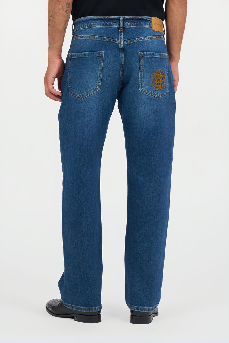 Blue Denim Jeans With Monogram RC 4